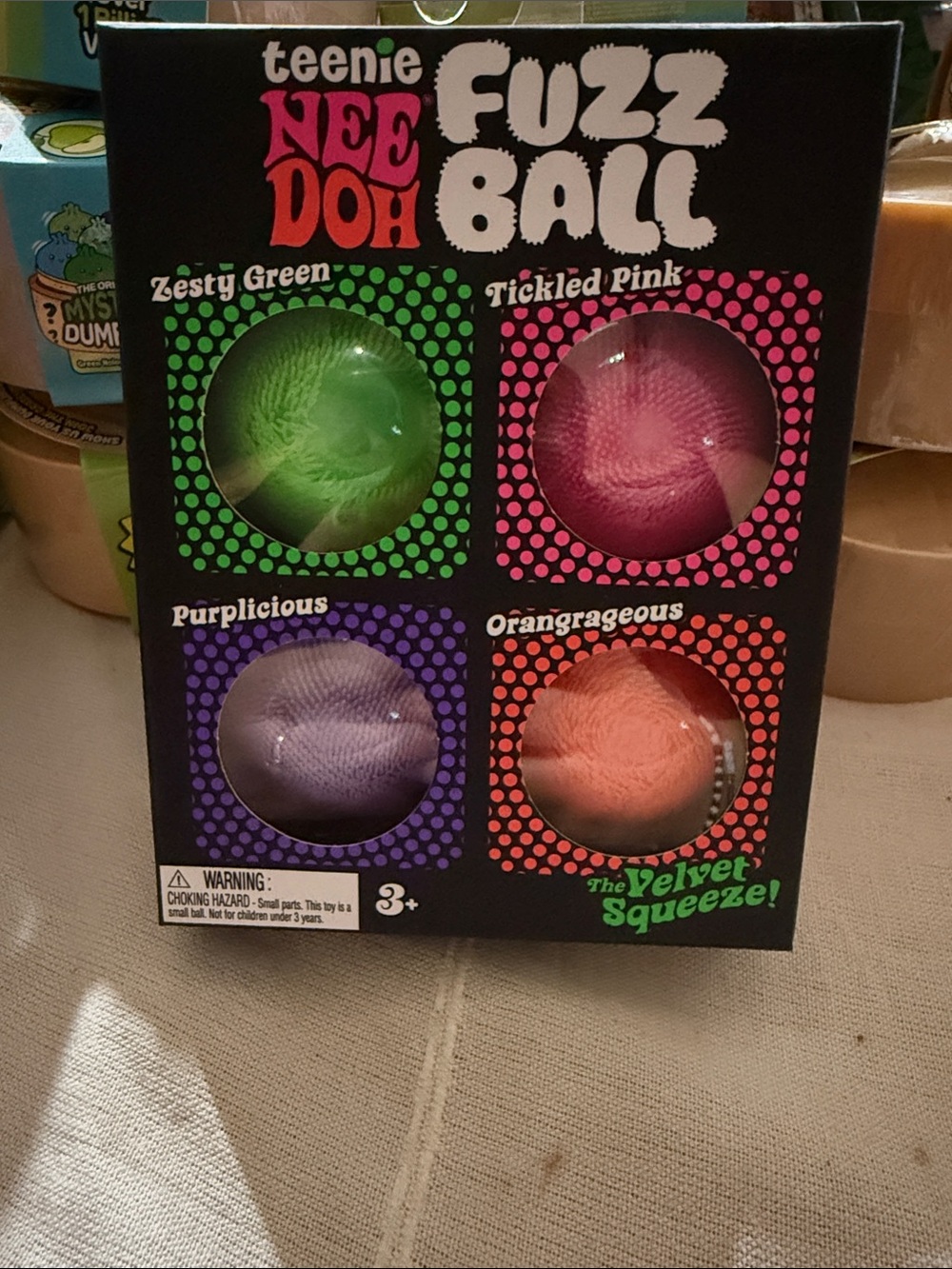 Teenie NeeDoh Fuzz Balls - 4 pack